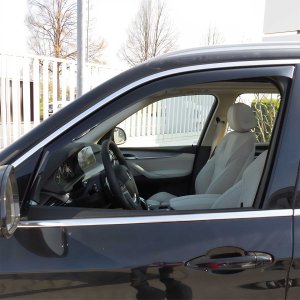 BMW X5 Wind Deflector - Omac - Acrylic 2 Pcs - Black Smoke - '07-'13